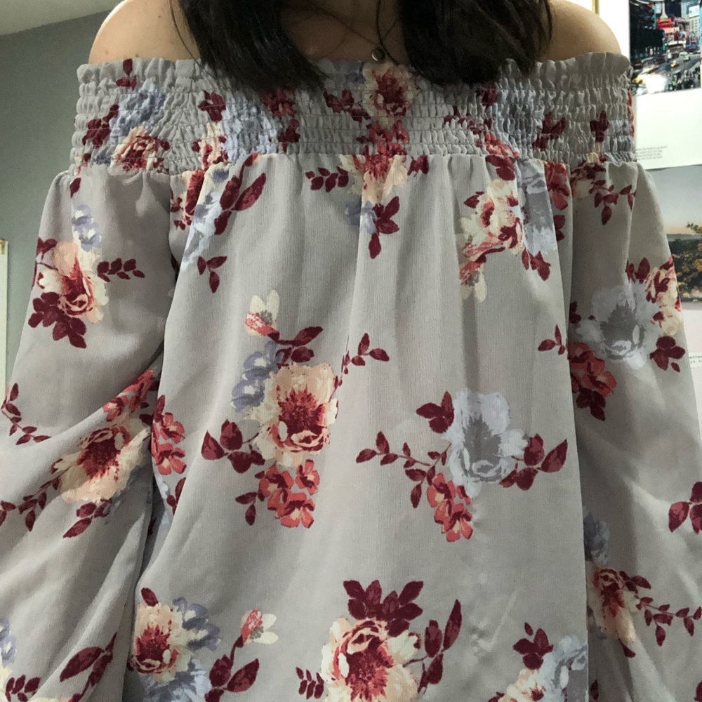 Floral off the shoulder top
